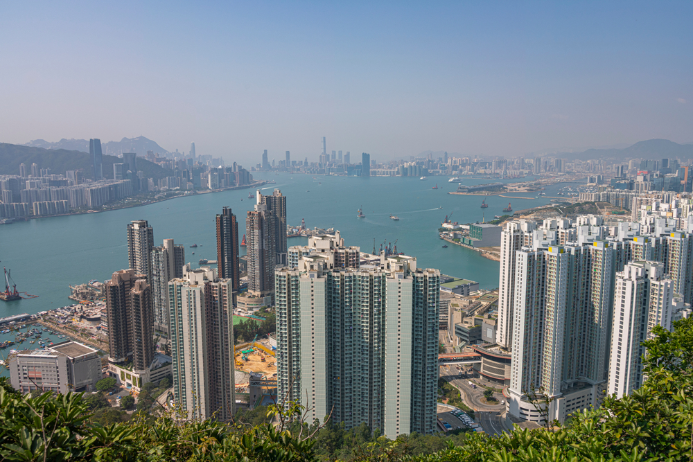 A,Panoramic,View,Of,Victoria,Harbour,,Hong,Kong,,From,Lei
